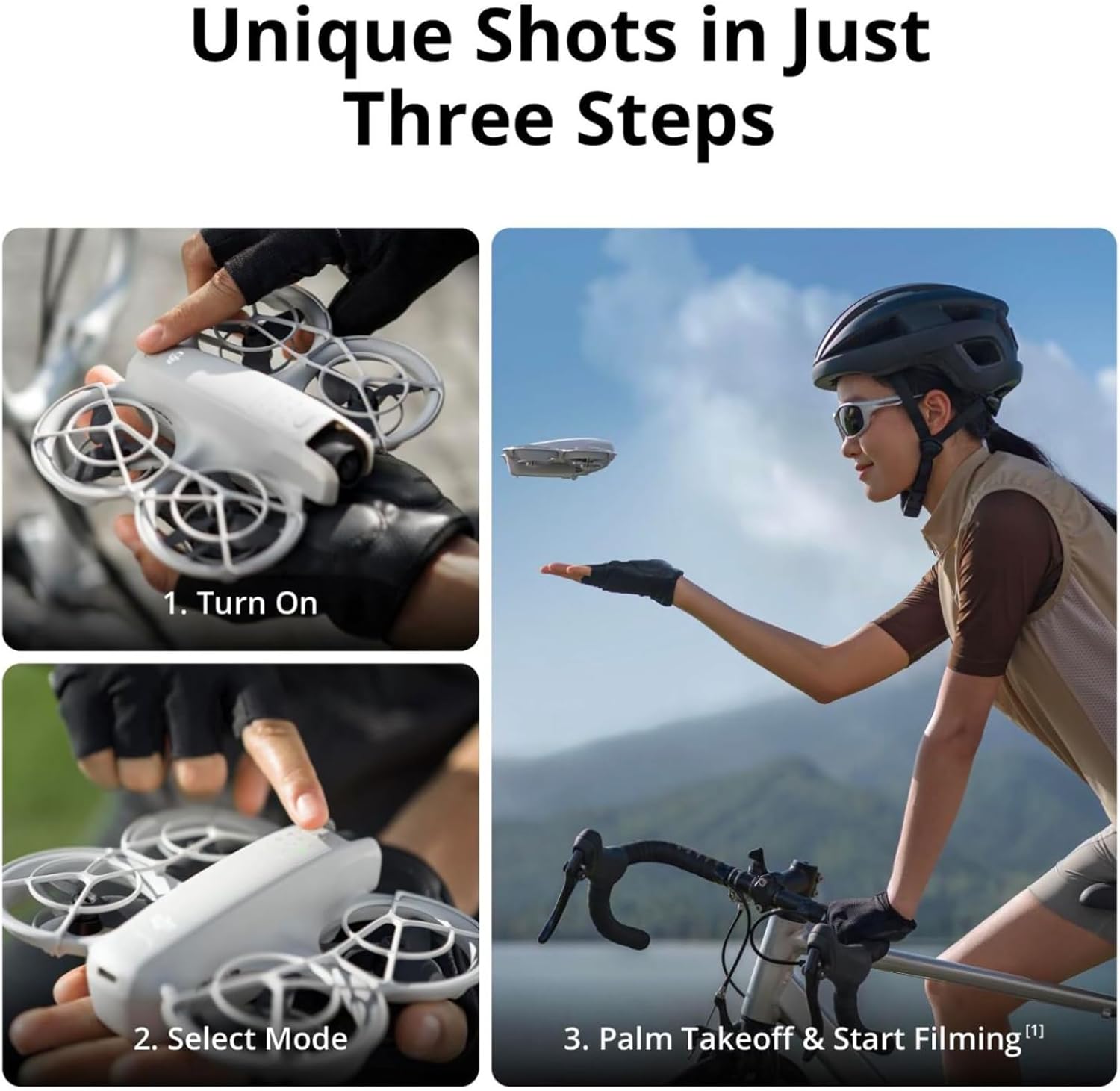 DJI Neo, Mini Drone with 4K UHD Camera for Adults, 135g Self Flying Drone that Follows You, Palm Takeoff, Subject Tracking, QuickShots, Stabilized Video, Built-In Propeller Guard (Controller-Free) and Others Categories