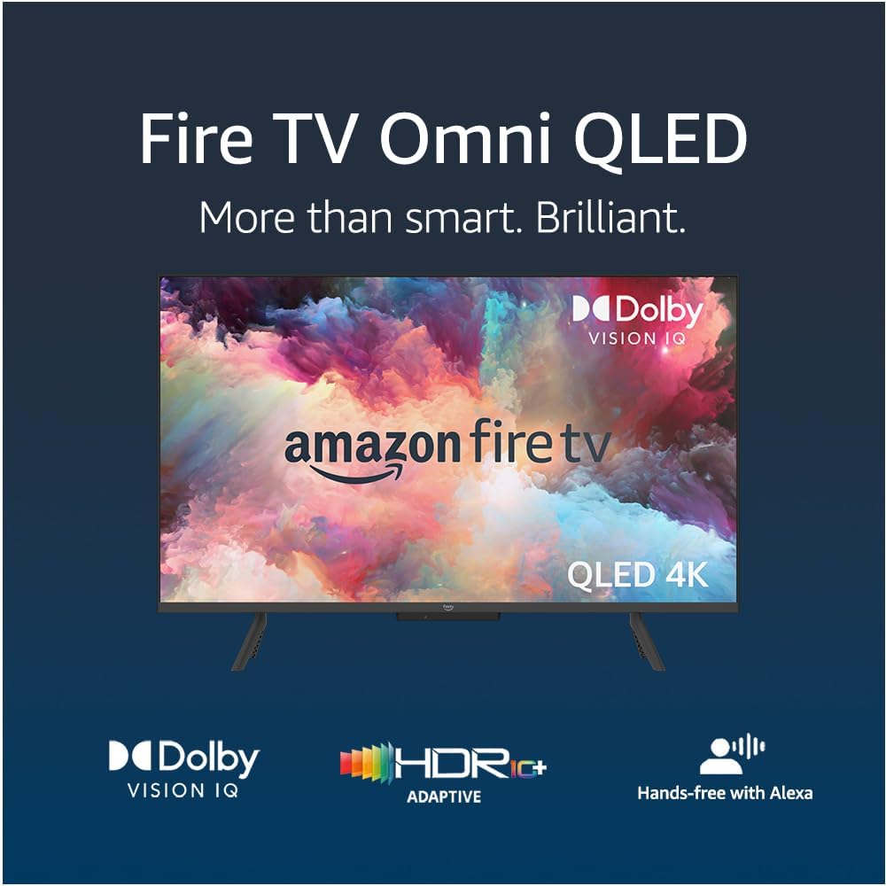 Amazon Fire TV 50-inch Omni QLED series 4K | UHD smart TV, Dolby Vision IQ, local dimming, hands free with Alexa and Others Categories